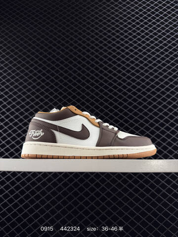 Jordan Air Jordan 1 Low Brown White Tan Sail Gum EU 36-46 Sneaker - Unisex (BS-80712)