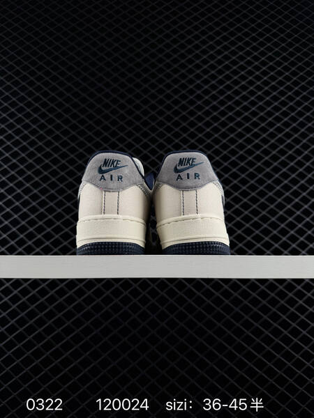 Nike Air Force 1 07 navy cream with gray swoosh EU 36-45 lifestyle