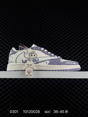 Jordan Air Jordan 1 Low Travis Scott Labubu Custom Off White Light Pink Light Blue EU 36-45 Sneaker - Unisex (BS-79708)