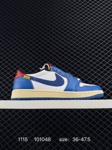 Jordan Air Jordan 1 Low White Blue Red Cream Black EU 36-47 5 Sneaker - Unisex (BS-80270)