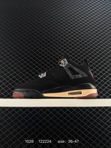 Jordan Air Jordan 4 Retro 364342-061 Black Red Beige Grey EU 36-47 Basketball Shoe - Unisex (BS-80406)