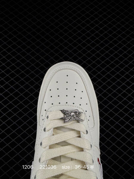 Nike Air Force 1 Low white cream with red accents 36-45 lifestyle