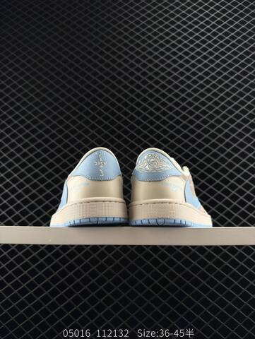 Jordan Air Jordan 1 Low OG SP Travis Scott Louis Vuitton Beige Light Blue Taupe EU 36-45 Sneaker - Unisex (BS-81356)