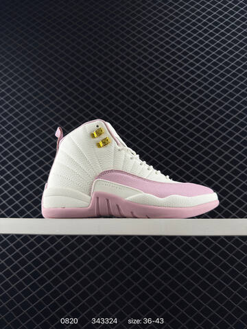 Jordan Air Jordan 12 White Pink Gold EU 36-43 Basketball Shoe - Unisex (BS-80871)