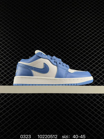 Jordan Air Jordan 1 Low White Blue Black 40-45 Sneaker - Men's (BS-79618)