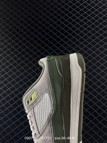 Jordan Air Jordan 4 Retro Grey Olive Green Light Green White EU 36-46 Basketball Shoe - Unisex (BS-80751)