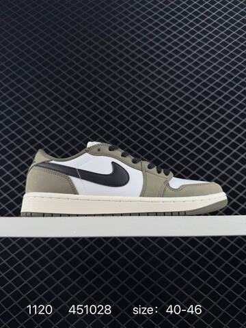 Jordan Air Jordan 1 Retro Low OG White Olive Black Sail EU 40-46 Sneaker - Men's (BS-80227)