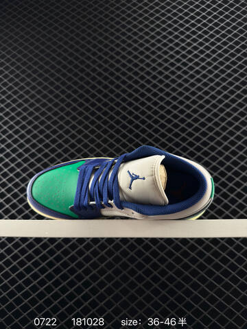 Jordan Air Jordan 1 Low Sail Navy Green Cream EU 36-46 Sneaker - Unisex (BS-81029)