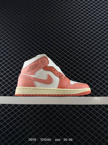 Jordan Air Jordan 1 Mid White Pink Cream Orange EU 35-46 Sneaker - Unisex (BS-80666)