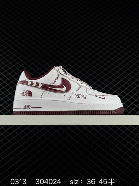 Nike Air Force 1 07 white burgundy EU 36-45 lifestyle