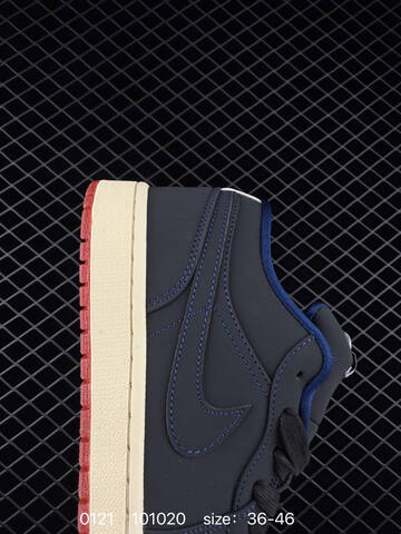 Jordan Air Jordan 1 Low DV1759-448 Dark Navy Pale Cream Red Blue EU 36-46 Sneaker - Unisex (BS-79796)