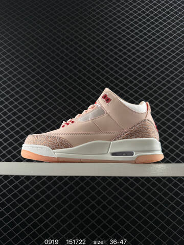 Jordan Air Jordan 3 Valentines Day Light Pink Red White Rose Gold EU 36-47 Basketball Shoe - Unisex (BS-80668)