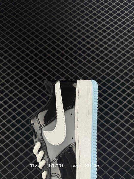 Nike Air Force 1 Low Black Grey White with icy blue outsole EU 36-45 lifestyle