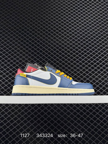 Jordan Air Jordan 1 Low White Red Blue Black Yellow Cream EU 36-47 Sneaker - Unisex (BS-80169)