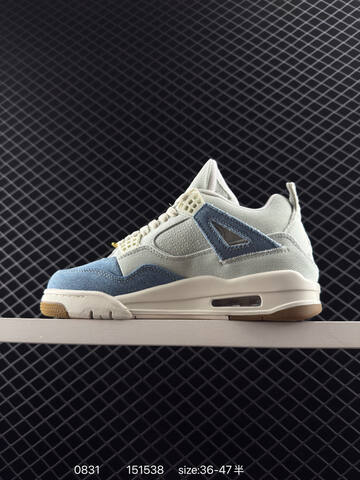Jordan Air Jordan 4 Retro Undefeated MA-1 Light Blue Off White Gold Gum Brown EU 36-47 Basketball Shoe - Unisex (BS-80796)