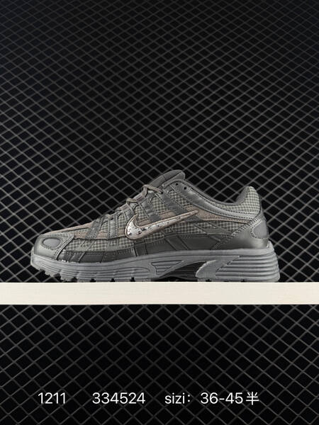 Nike P-6000 Premium Dark grey black with silver and red accents EU 36-45 5 running lifestyle