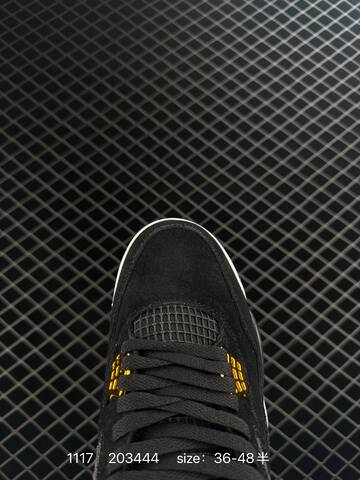 Jordan Air Jordan 4 Retro Black Gold White Red EU 36-48 Basketball Shoe - Unisex (BS-80249)