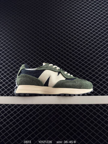 New Balance 327 black cream gray white