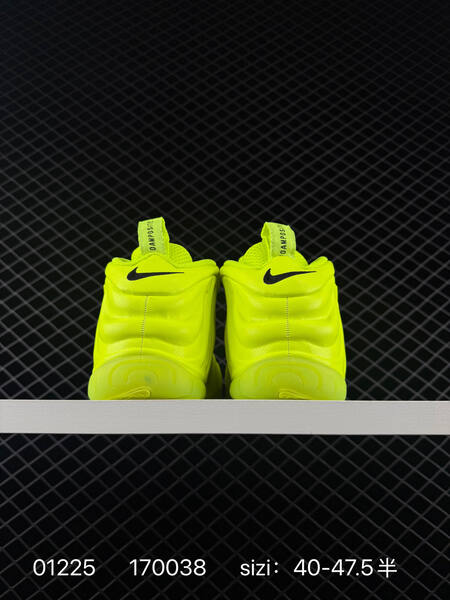 Nike Foamposite One neon yellow volt with black checkered accents 40-47 5 basketball lifestyle
