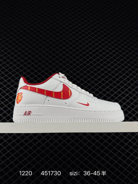 Nike Air Force 1 07 Low White Red EU 36-45 5 lifestyle
