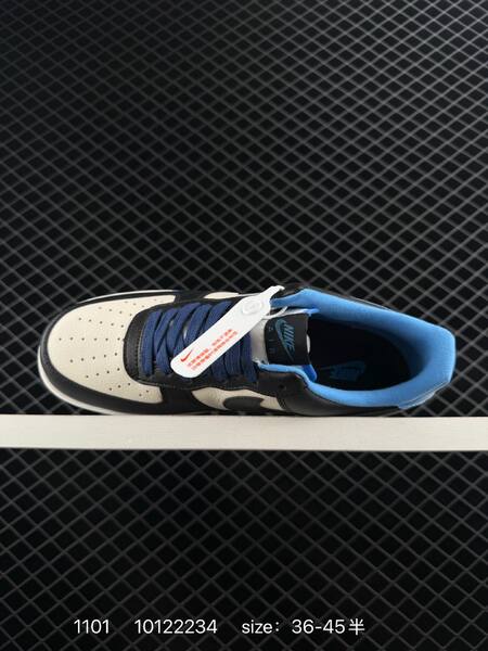 Nike Air Force 1 07 Low Black White Blue EU 36-45 lifestyle
