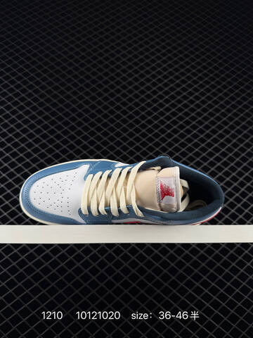 Jordan Air Jordan 1 Low Motion White Blue Red Navy Cream EU 36-46 Sneaker - Unisex (BS-80080)