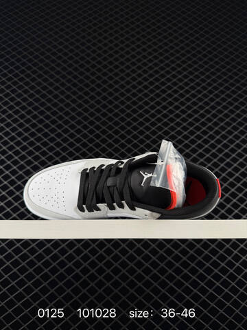 Jordan Air Jordan 1 Low White Grey Black Red EU 36-46 Sneaker - Unisex (BS-79773)