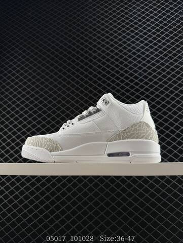 Jordan Air Jordan 3 Retro Silver Anniversary White Light Grey Silver EU 36-47 Basketball Shoe - Unisex (BS-81352)