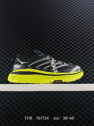 HOKA ONE ONE MAFATE THREE 2 White Neon Yellow Grey Red EU 36-45 Trail Shoe Trail Running Sneakers - Unisex (BS-86381)