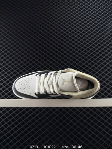 Jordan Air Jordan 1 Low White Black Beige EU 36-46 Basketball Shoe - Unisex (BS-81073)