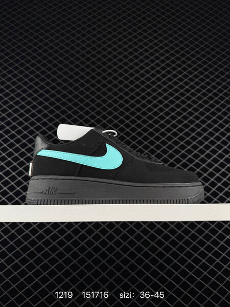 Nike Air Force 1 07 Black Turquoise EU 36-45 lifestyle