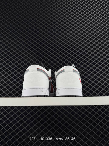 Jordan Air Jordan 1 Low White Red Grey Black EU 36-46 Sneaker - Unisex (BS-80175)