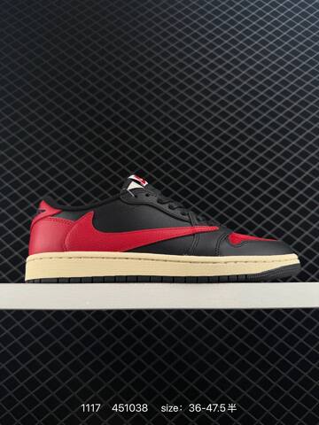 Jordan Air Jordan 1 Low Travis Scott Black Red Cream EU 36-47 5 Sneaker - Unisex (BS-80251)