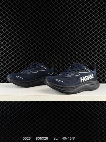 HOKA ONE ONE Clifton 10 Dark Navy Black White EU 40-45 Running Shoe Running Sneakers - Men's (BS-86223)