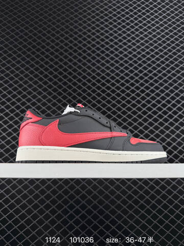 Jordan Air Jordan 1 Low OG SP Travis Scott Black Red Sail EU 36-47 Sneaker - Unisex (BS-80203)