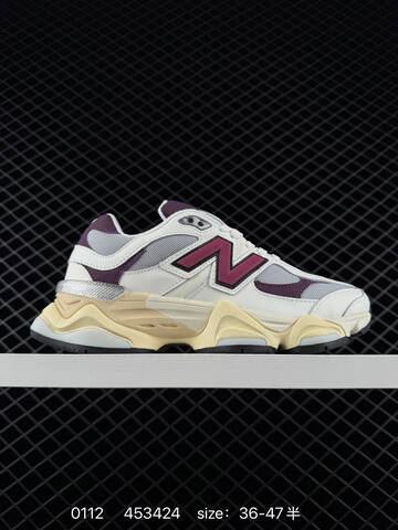 New Balance 9060 White Grey Purple Cream Black EU 36-47 Sneaker - Unisex (BS-82402)
