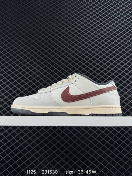 Nike Dunk SB Low cream white with burgundy accents and gray outsole 36-45 skate lifestyle