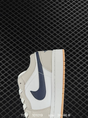 Jordan Air Jordan 1 Low White Light Grey Navy Gum EU 36-46 Sneaker - Unisex (BS-80205)