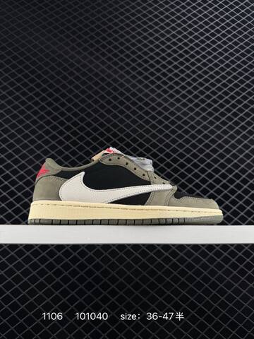 Jordan Air Jordan 1 Low OG SP Travis Scott Pink White Cream Red EU 36-47 Sneaker - Unisex (BS-80336)