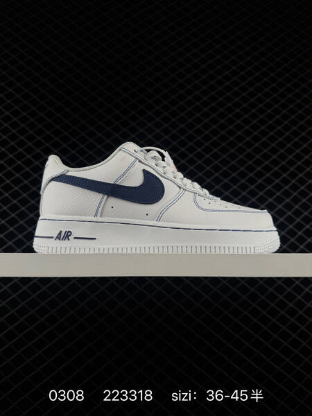 Nike Air Force 1 Low HQ2037-001 White Navy Blue EU 36-45 lifestyle