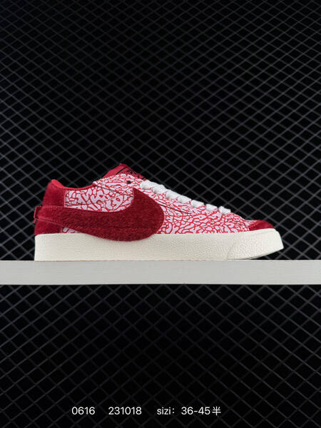 Nike Blazer Low 77 Jumbo white black sail red EU 36-45 skate shoe