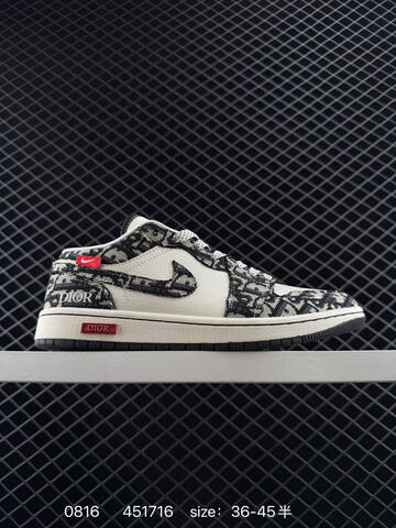 Jordan Air Jordan 1 Low Off White Black Red EU 36-45 Sneaker - Unisex (BS-80903)