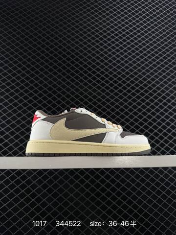 Jordan Air Jordan 1 Low Travis Scott Reverse Mocha DZ4137-106 White Black Olive Cream Red EU 36-46 Sneaker - Unisex (BS-80495)