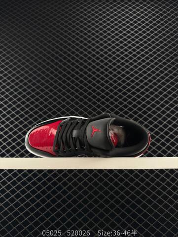 Jordan Air Jordan 1 Low Black Red White EU 36-46 Sneaker - Unisex (BS-81300)