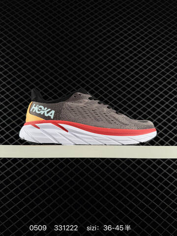 HOKA ONE ONE Challenger ATR 7 Light Grey Black Red EU 36-45 Running Shoe Running Sneakers - Unisex (BS-86235)