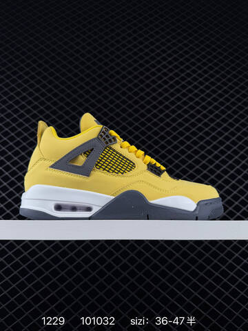 Jordan Air Jordan 4 Retro White Grey Black EU 36-47 Basketball Shoe - Unisex (BS-79951)