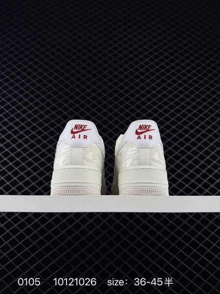 Nike Air Force 1 07 Low white cream with red accents EU 36-45 lifestyle