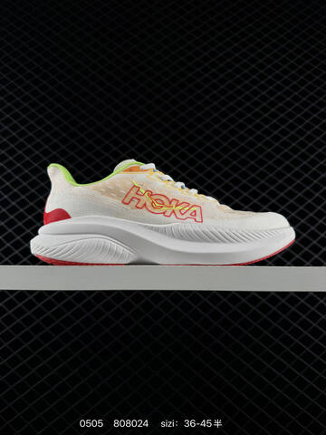 HOKA Mach 6 Black Grey Orange Cyan EU 36-45 Running Shoe Running Sneakers - Unisex (BS-86240)