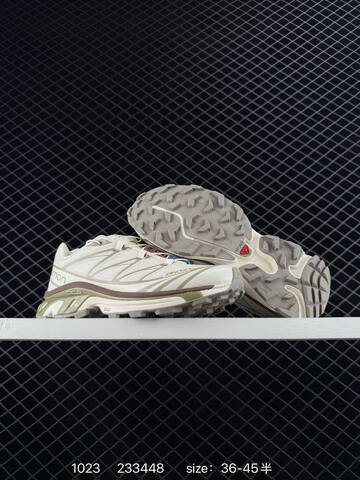 Salomon XT-6 Cream Beige Olive Brown EU 36-45 5 Trail Shoe Trail Running Sneakers - Unisex (BS-85953)