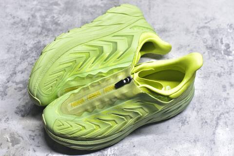 HOKA Project Clifton Neon Lime Green Running Shoe Running Sneakers (BS-59543)